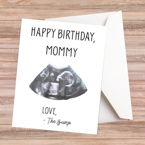 Carte de joyeux anniversaire, cadeau parfait pour les futurs parents, carte d'anniversaire future maman, design mignon