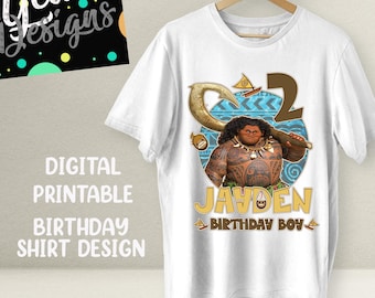 Digitaal Maui-ontwerp voor verjaardagsshirts