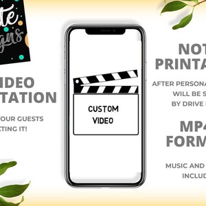 Special Custom Video Invitation For Kids Parties Only. Personalization Animation And Music Pre Accorded