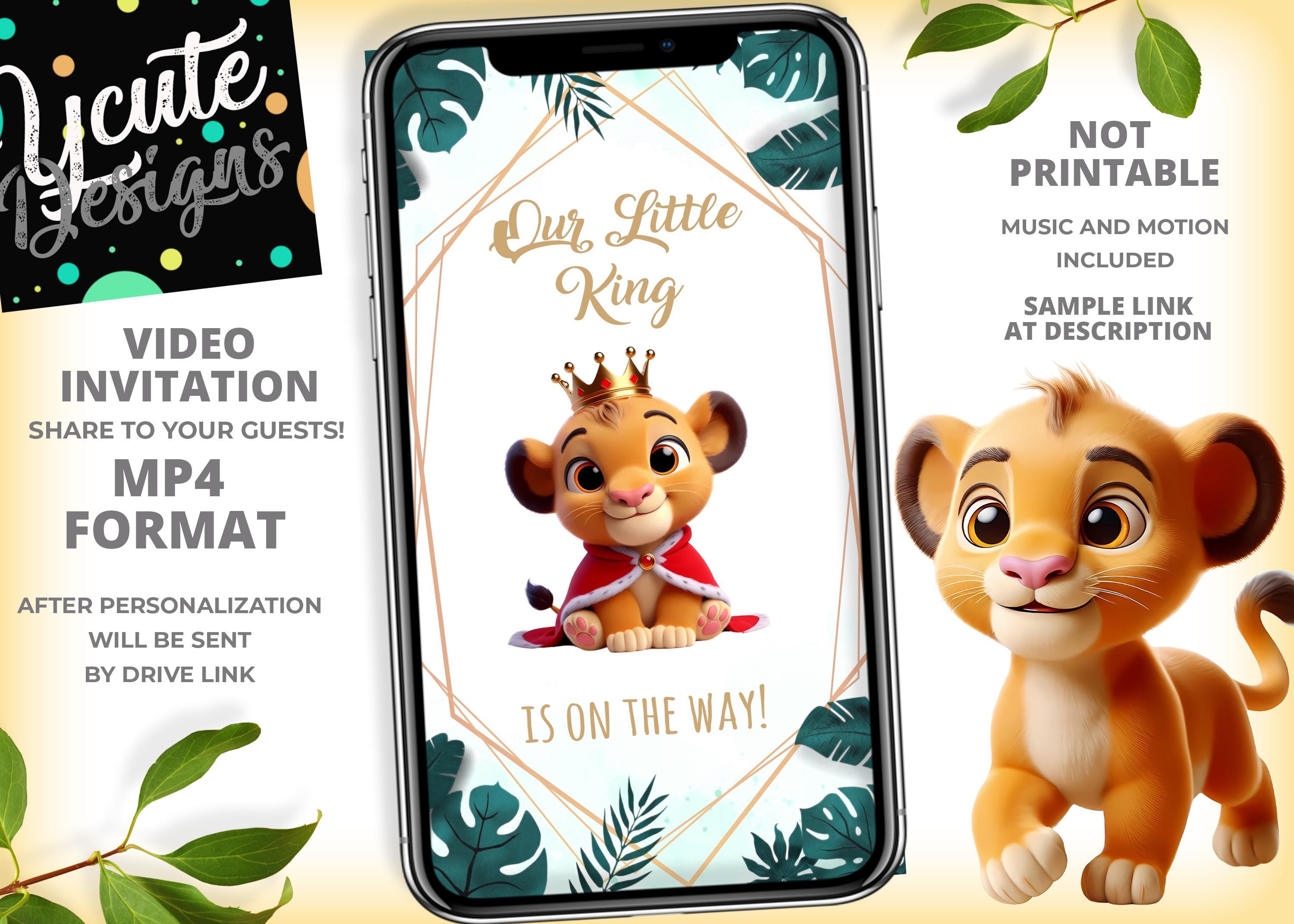 Lion King Baby Shower Invitation, Boy Baby Shower, Baby Shower