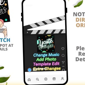 Invitation Add-On | Photo | Music | Template Personalization | Out of Date change