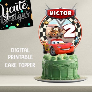 Digital Printable CARS Cake Topper, Birthday Party Centerpiece  For Table Decor, Cars Topper, Boy Topper, Racing, Racer, Party Topper