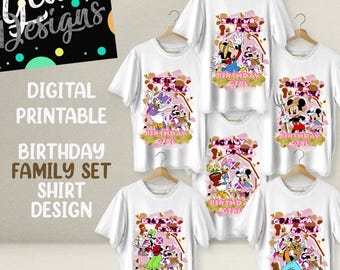 Minnie Cowgirl digitaal ontwerp voor familieset verjaardagsshirts | Direct downloaden