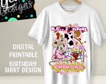 Minnie Cowgirl Digital Design for Birthday Shirts