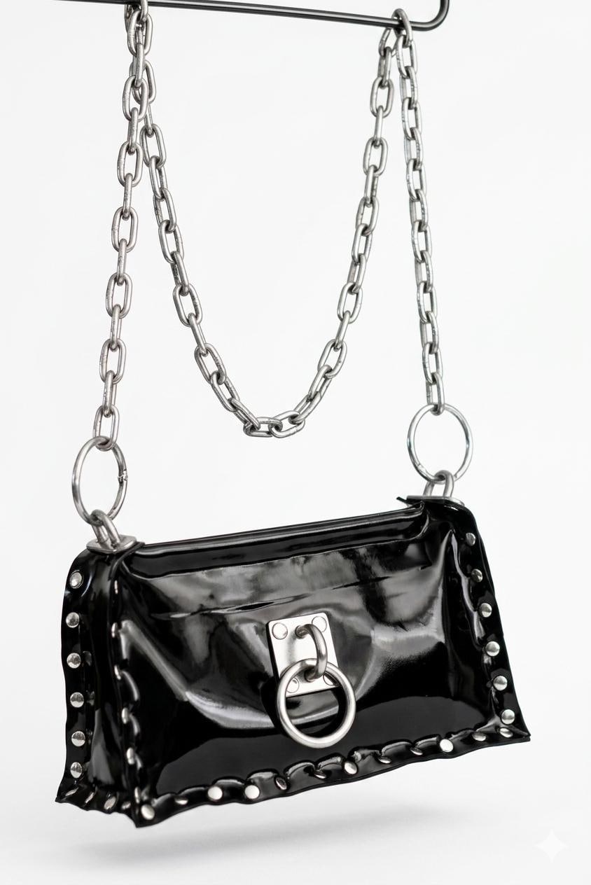 latex clutch bag