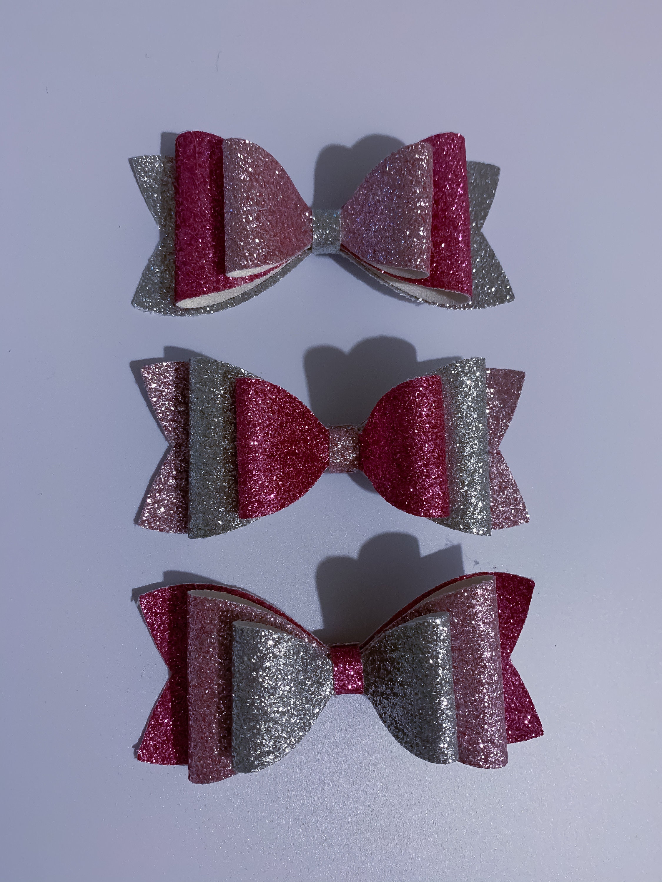 Handmade Faux Leather Bows 3 Pack Etsy