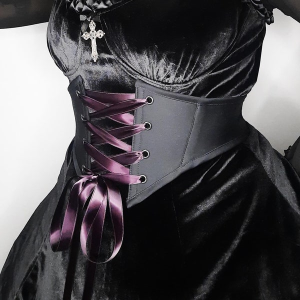 Ceinture corset Tous les tissus disponibles Satin/velours/brocart Ceinture de finition Mini