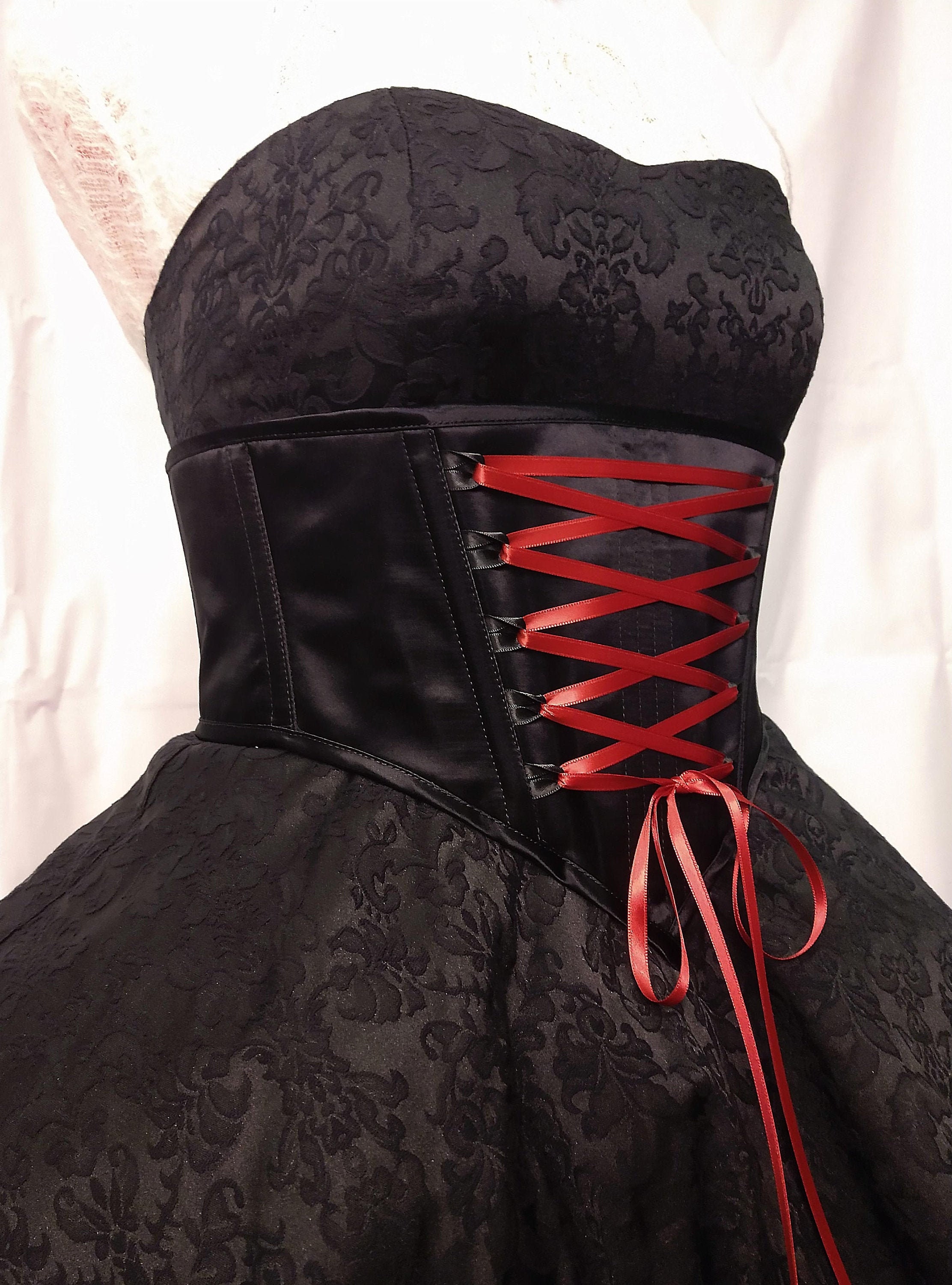 Satin Corset Belt Laced Finishing Belt 