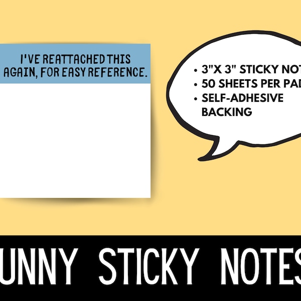 Funny Sticky Notes Etsy