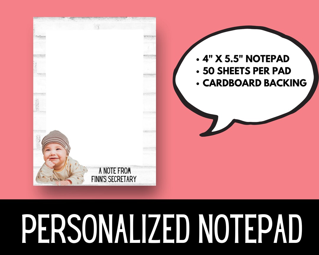 Custom Photo Notepad, Notepad, Gift for Grandma, New Mom Gift Etsy