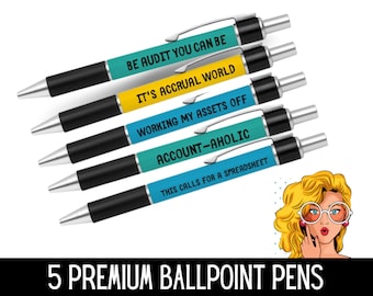 Accountant Gift Pens Funny Pens - Etsy