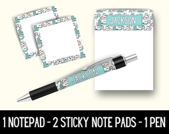 Personalized Pharmacist Gift Set: Notepad, Sticky Notes & Pen