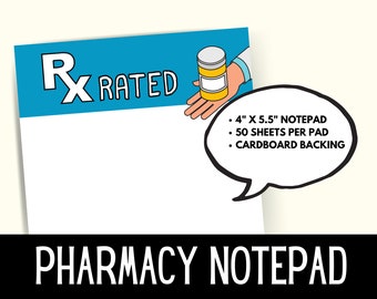 bachelor degree nurse, pharmacy gift, med student gift, notepad