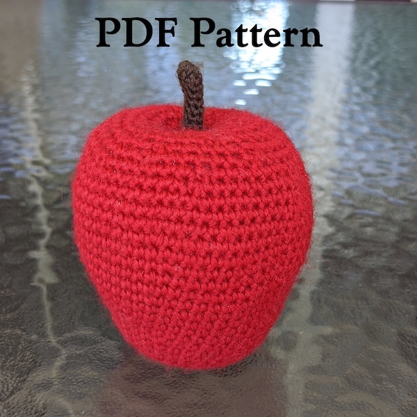 Apple Crochet Pattern, Crochet Realistic Apple Pattern, 3D Apple Crochet Pattern