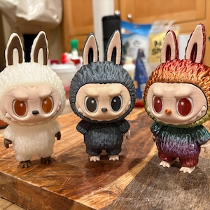 Rainbow Labubu Figurine – 3D Printed Collectible Art Toy | Colorful Desk Decor | Kawaii Gift | Free Shipping!