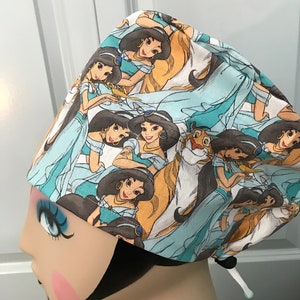 Women&#39;s Scrub hat, head covering, chemo cap~ Jasmine and Rajah