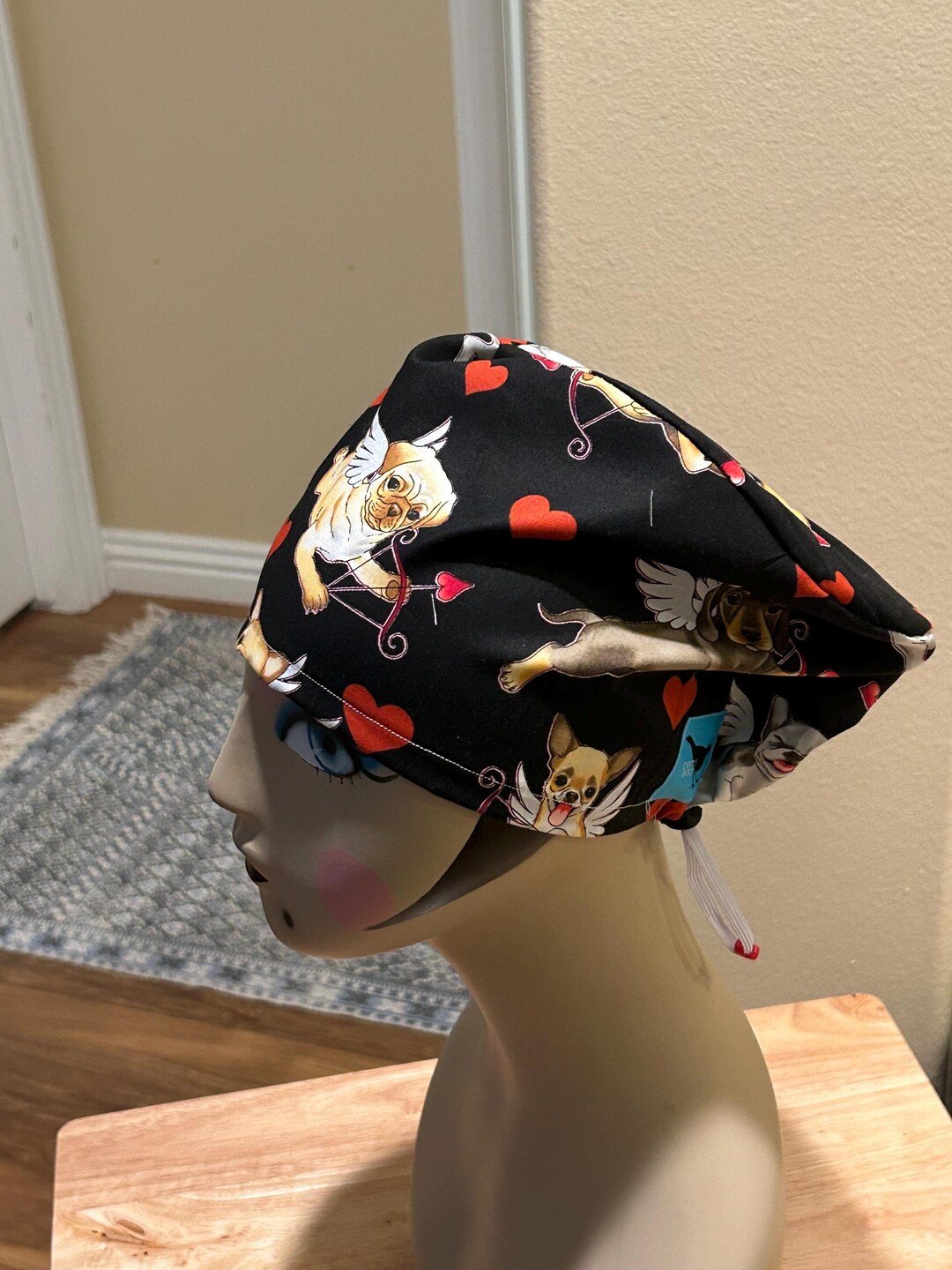 Women’s Euro Style Scrub Hat, Head Covering, Chemo Cap~ Valentines ...