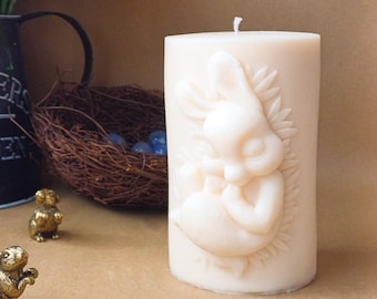 Soy Bee Wax Easter Rabbit Candle: Eco-Friendly Home Decor