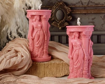 Aphrodite Candle: Greek Goddess Decor, Soy ,Beeswax,Handmade