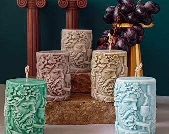 Dionysus ,Ancient Greek God of Wine, Mythology Decor, Soy and Beeswax