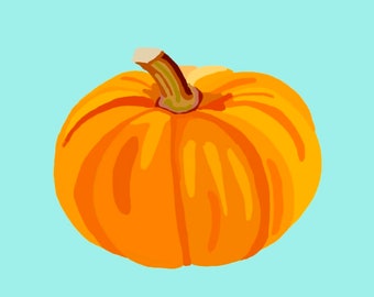 Pumpkin Card | Fall Card | Autumn Card | Orange Pumpkin | Halloween