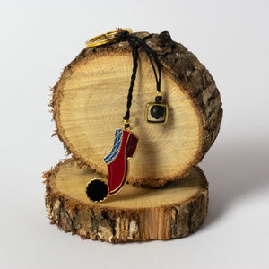 Handmade Tsarouchi Keychain, Evil Eye Protection, Greek Souvenir, Athenian Street Stories