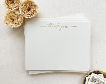 Gold Foil Thank You Card Set, Wedding Thank You Card, Engagement, Business, Bridal, Baby Shower Modern Luxury Stationery Note with Envelopes