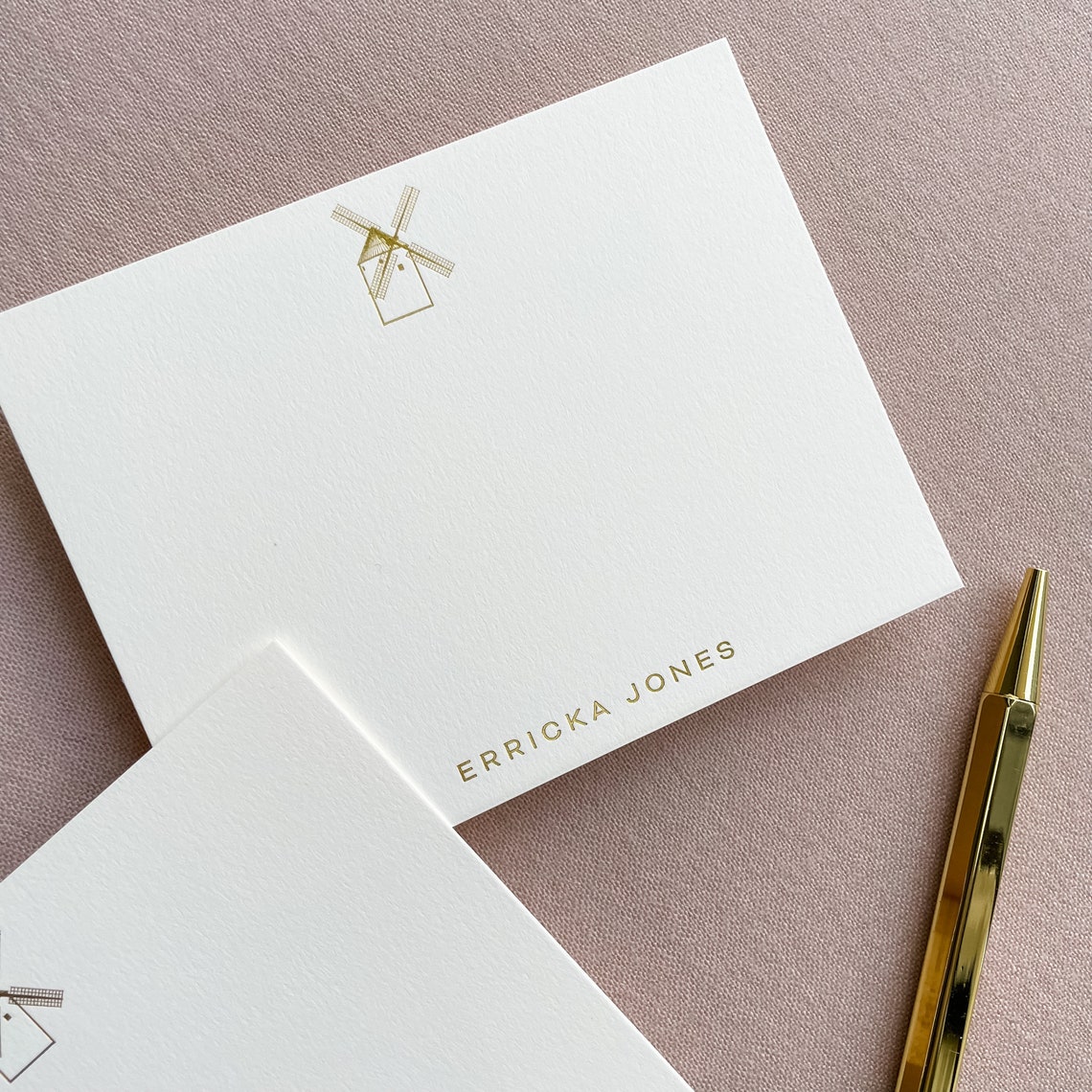 Custom Business Notecard With Logo, Personalized Corporate Stationery ...