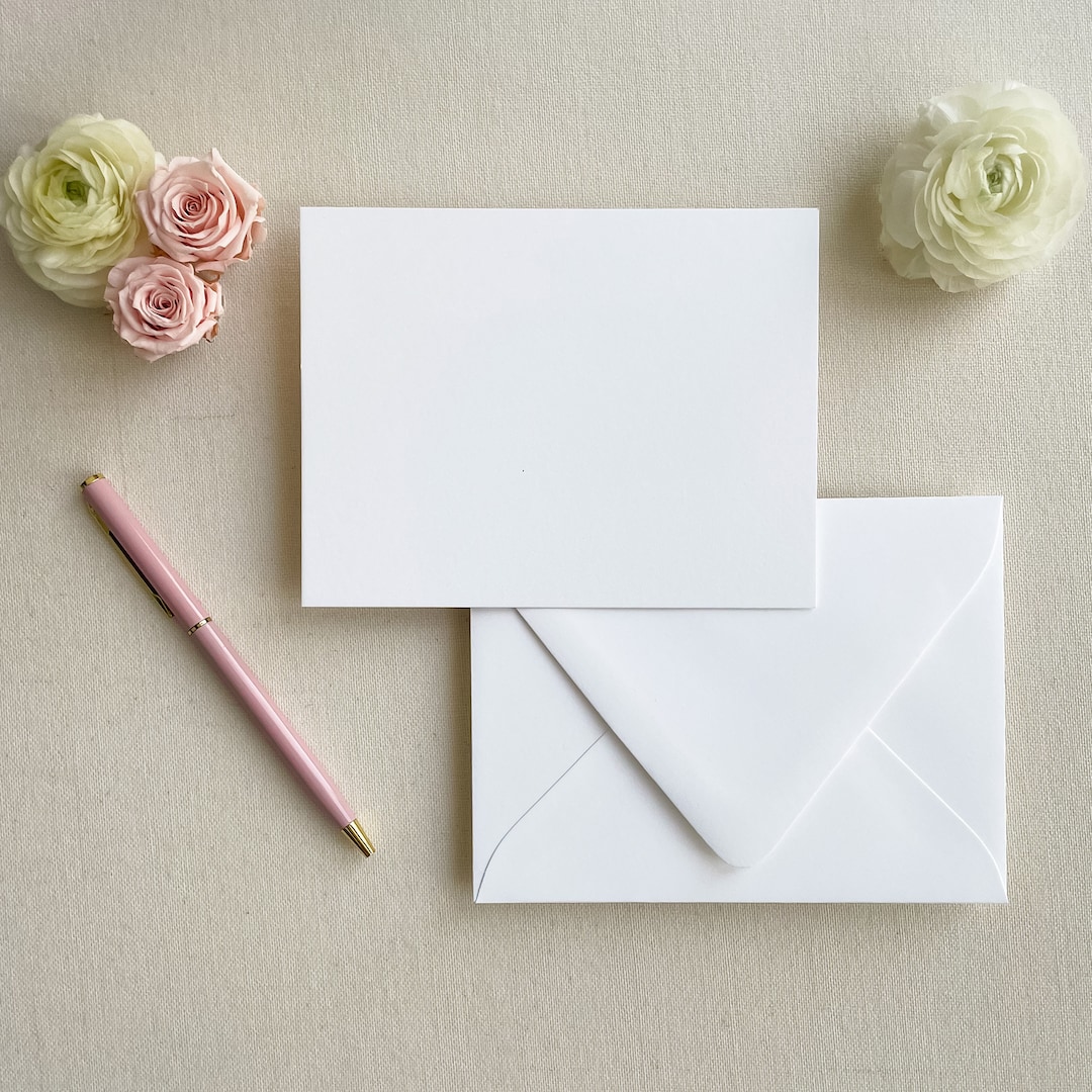 White Blank Note Cards Envelopes Luxury Stationery Set of Blank A2 White Blank Note Cards Envelopes Luxury Stationery Set of Blank A2