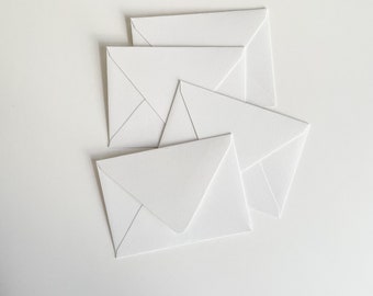 Mini Envelopes, Size 3.625" x 2.625", White or Ivory, Premium 100lb. Paper, Euro Flap Closure, Ungummed closure does not self seal