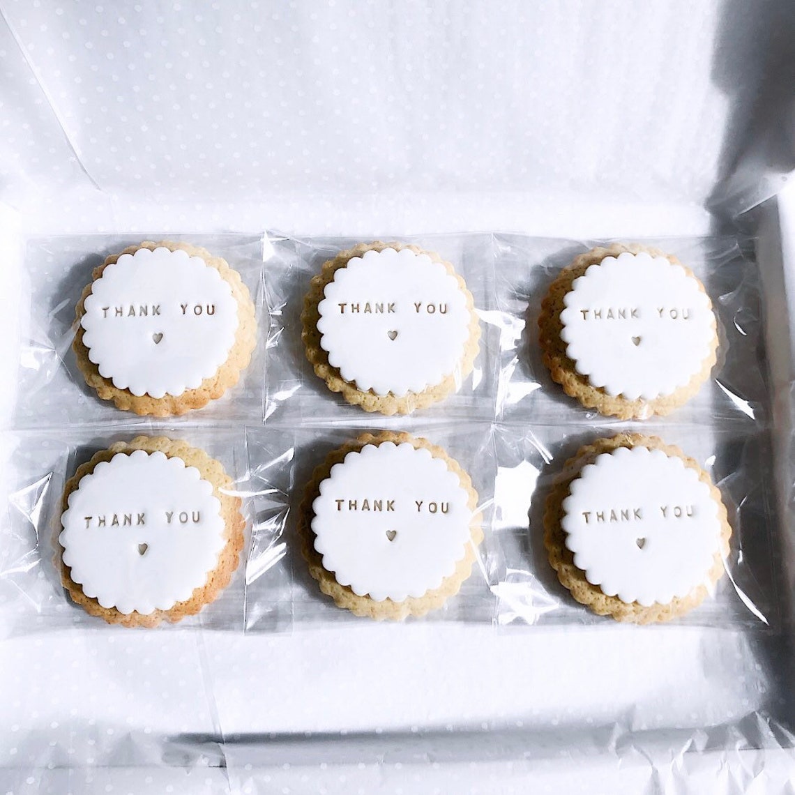 6 Thank You Biscuits Thank You Cookies Personalised Biscuits Etsy