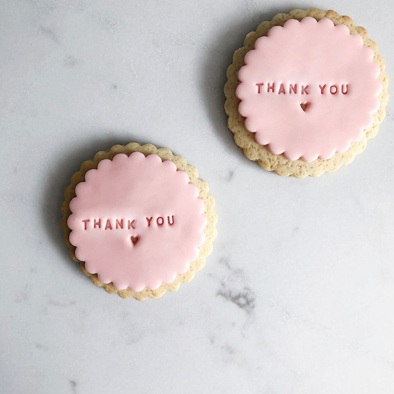 6 Thank You Biscuits Thank You Cookies Personalised Biscuits Etsy