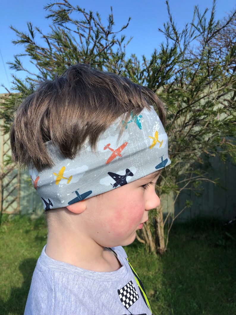 Wide children headband/ jersey hairband/ yoga headband zdjęcie 5