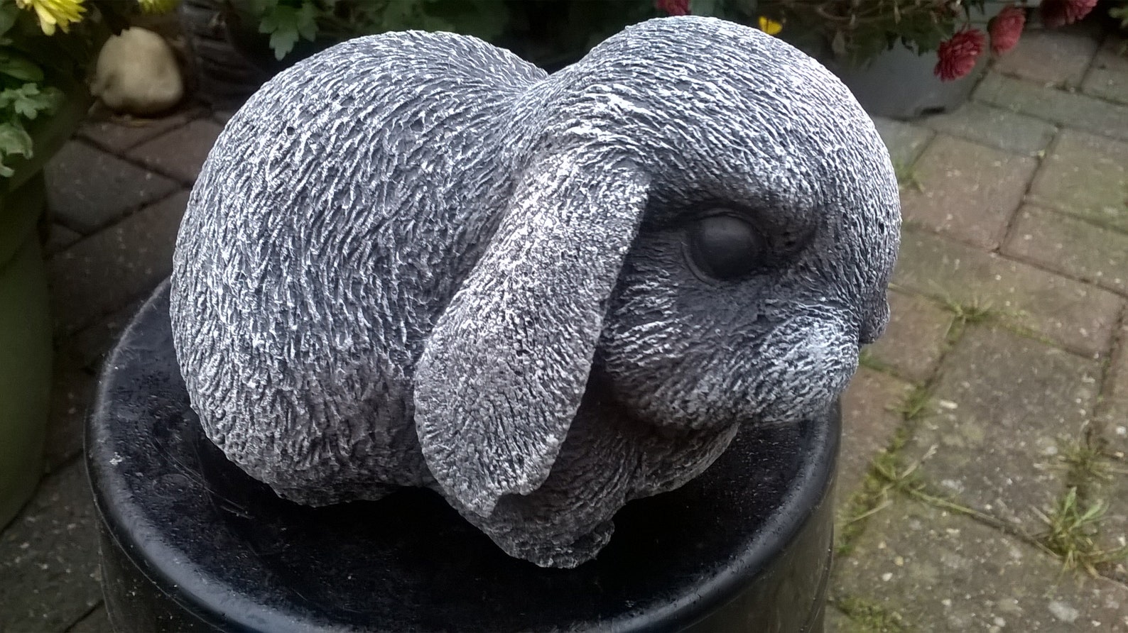 Small Rabbit Bunny Stone Garden Ornament statue Etsy