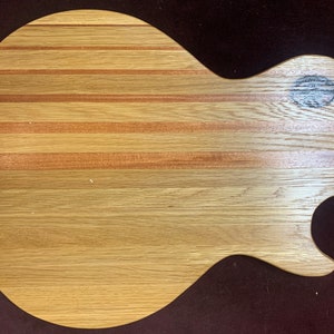 Handmade Oak Guitar Cutting Board Serving tray