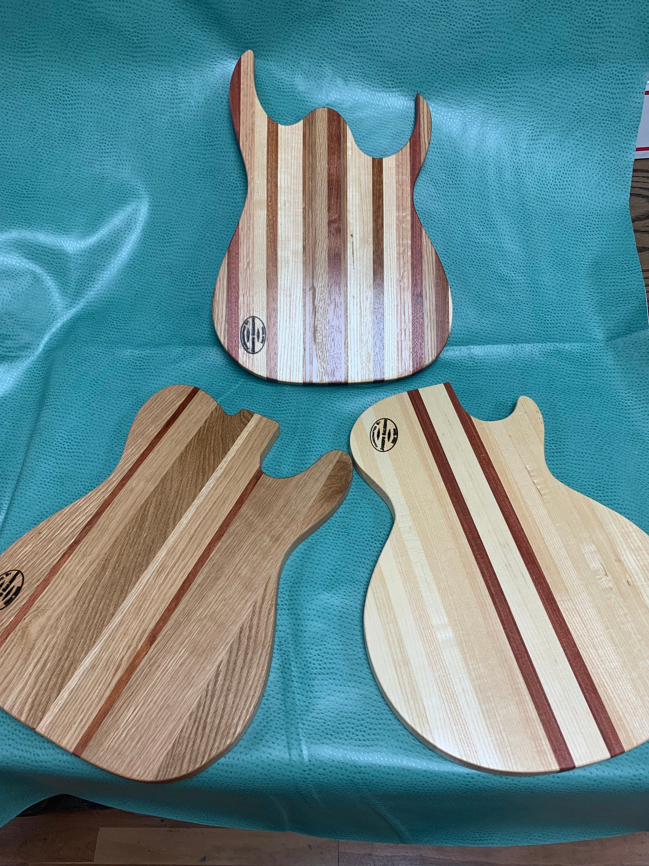 Handmade Oak Guitar Cutting Board Serving tray