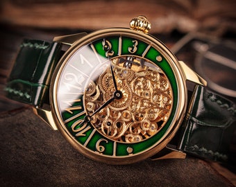 Omega watch Skeleton watch Handmade watch Marriage watch Swiss watch Vintage watch Vintage omega watch Gift for husband Gift for men