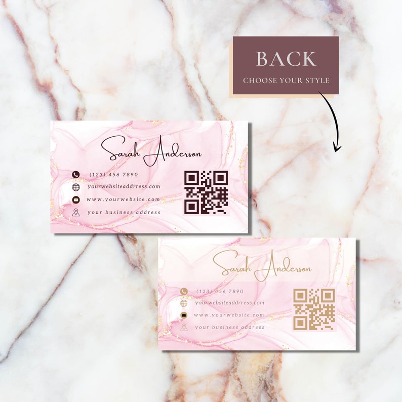 Eyelash Extensions Business Cards Design, Custom Lash Digital Card, Beauty Business Cards Qr Code, Personalize Feminine Lash Tech Refer Card image 5