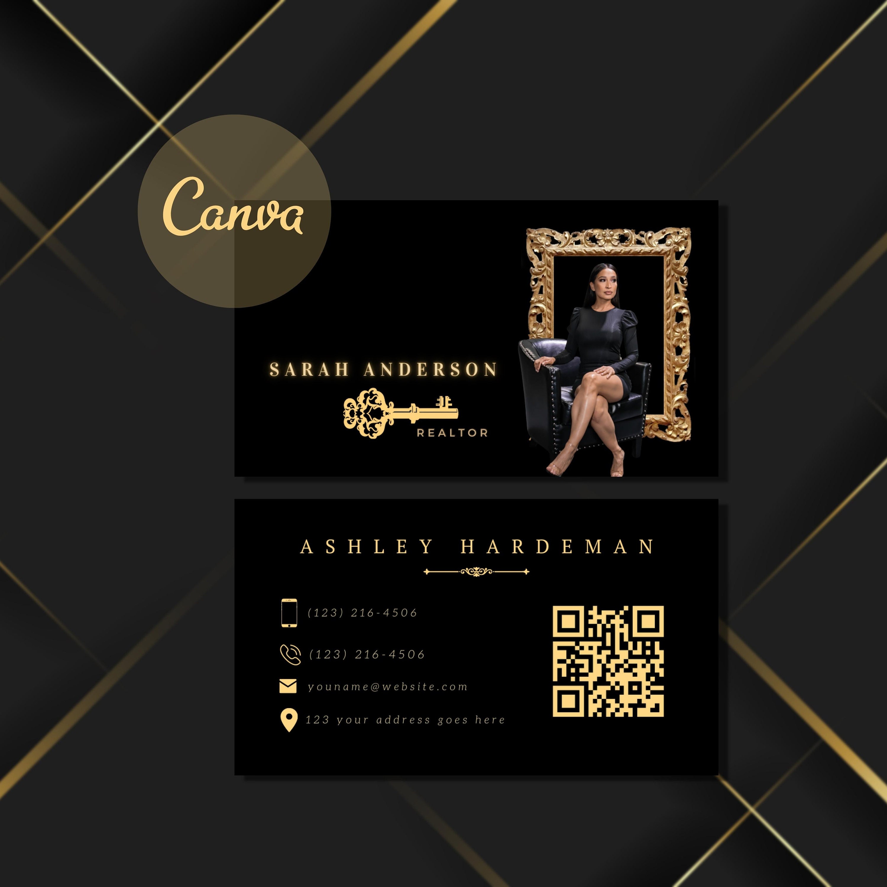DYI Blank Business Card Template Ashley Glam Made to Match  Sets and  Facebook Covers, Business Card Template, Made to Match 
