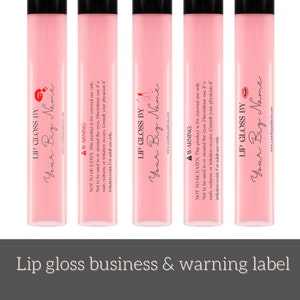 Labels For Lipgloss Tubes Printable Lip-Gloss Sticker Templates Lip Gloss Tubes Labels DIY Custom Business Name & Warning Label For Lipgloss