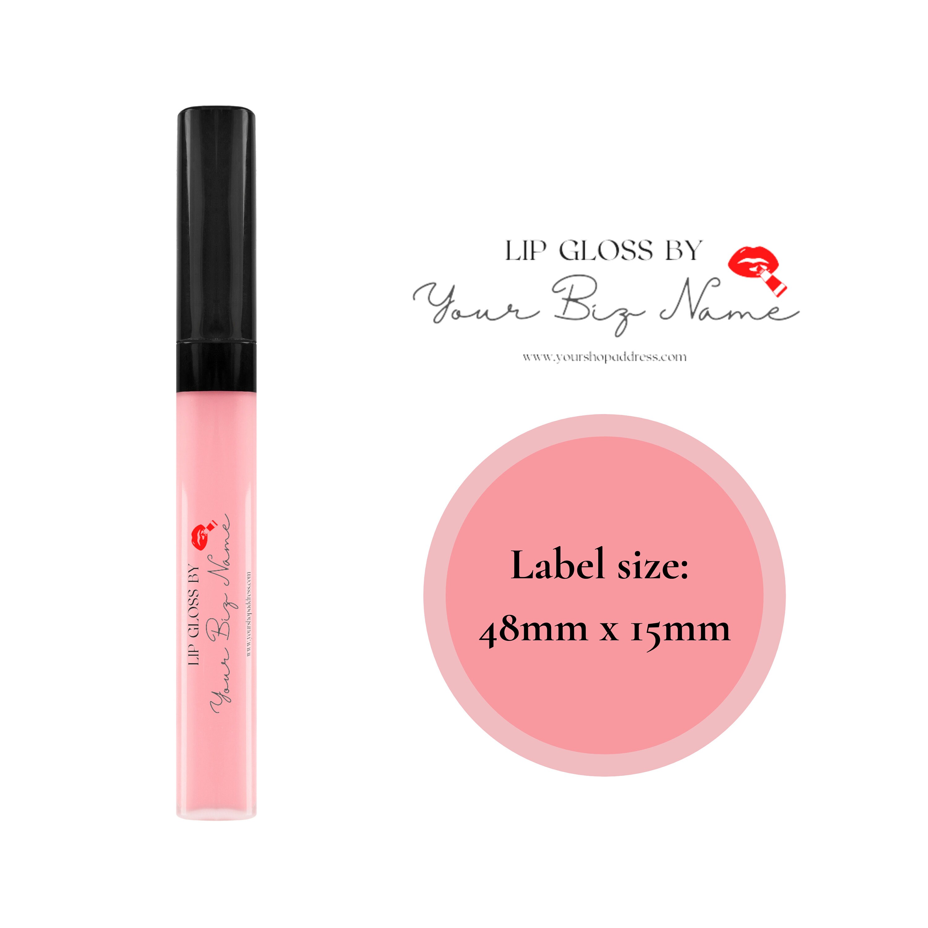 Lip Gloss Label Template Editable DIY Cosmetic Label Lip Etsy