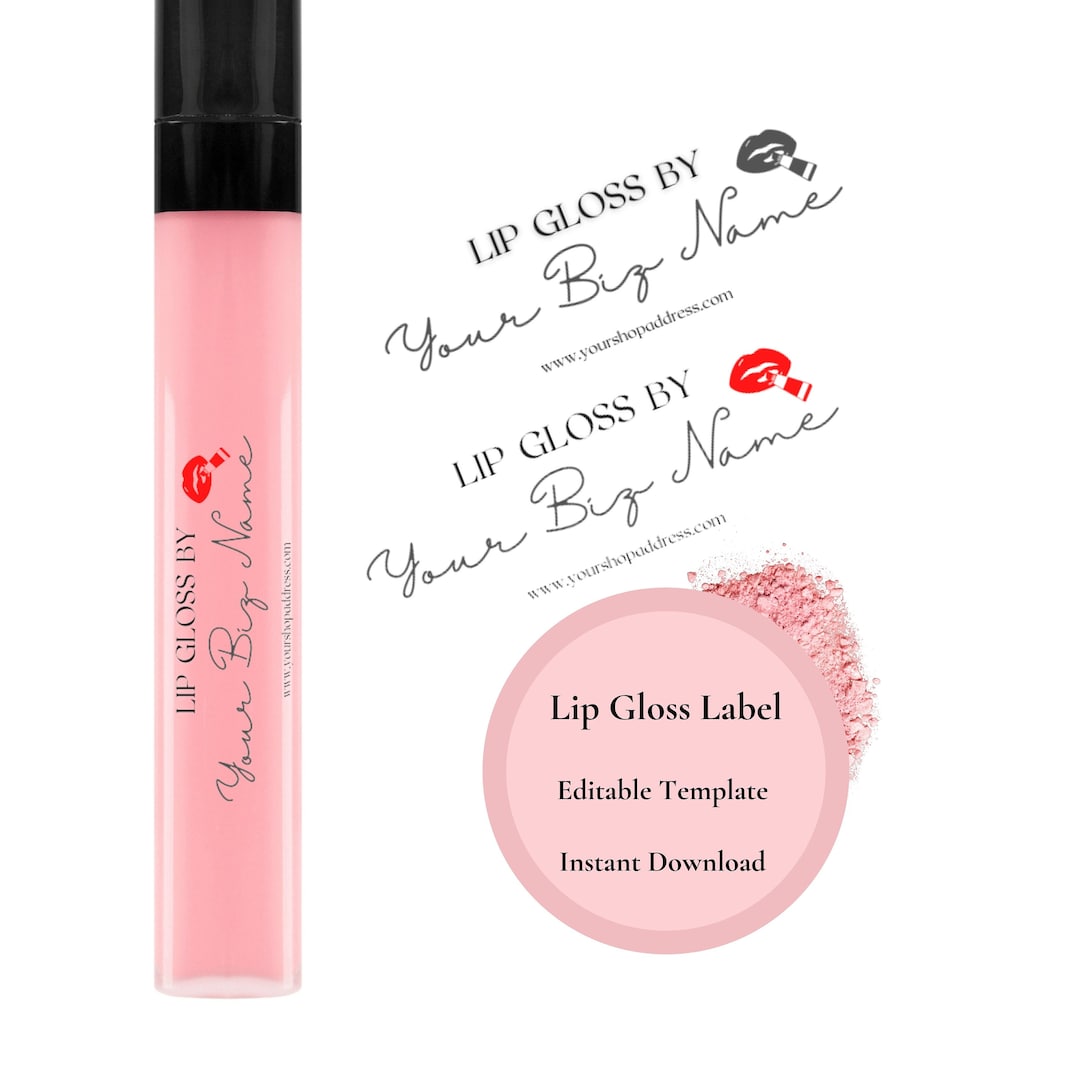 Lip Gloss Label Template Transparent Labels for Tubes Black Font Lip Lip Gloss Label Template Transparent Labels for Tubes Black Font Lip