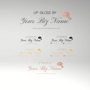 Printable Lip Gloss Labels, Downloadable Lip Gloss Label Template ...