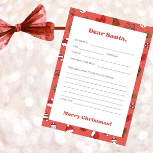 Brief aan de Kerstman | Afdrukbare kerst | Kerstbrief | Kerstmanbrief | Kerstwensenlijst | Kerstman verlanglijstje | Lieve Sinterklaasbrief