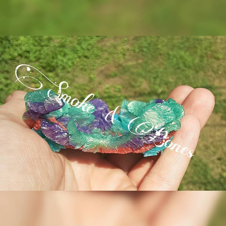 Multi colored tattered angel wings trinket dish