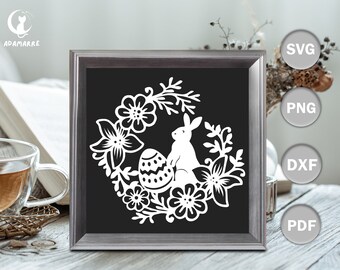 Easter Cricut SVG, Easter Kirigami, Paper Cut Template, SVG Files For Cricut, Cutting Cricut, Silhouette 4