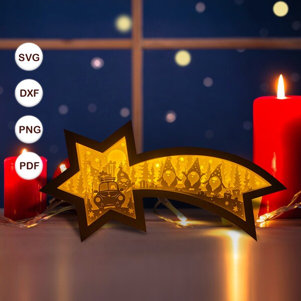 Christmas Gnome Star Lamp Decoration, Christmas Gnome Star Lanterns Shadow Box SVG for Cricut Projects DIY, Shadow Box SVG 2 Christmas Gnome Star Lamp Decoration, Christmas Gnome Star Lanterns Shadow Box SVG for Cricut Projects DIY, Shadow Box SVG 2