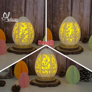 Pack 3 Ostern Laterne SVG für Cricut Maker, schneiden Cricut, ScanNcut, Ostern Papierlaterne, Cameo4, 3D Laterne Papierschnitt Lightbox svg DIY