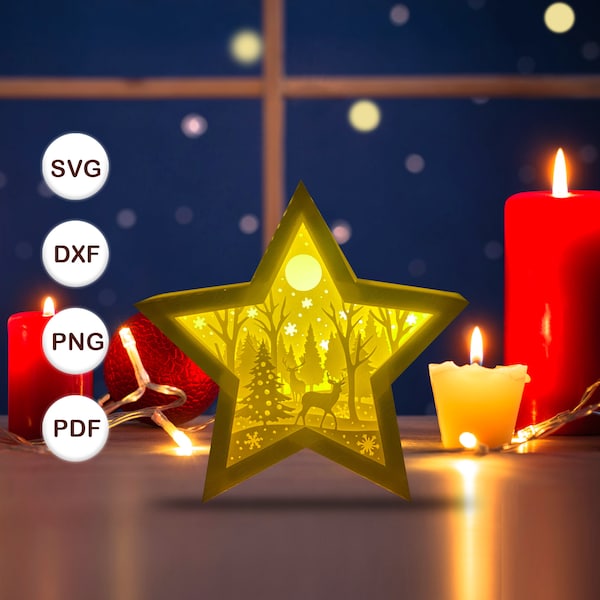 Christmas 1 Star Lamp Decoration, Christmas Star Lanterns Shadow Box SVG for Cricut Projects DIY, Shadow Box SVG Christmas 1 Star Lamp Decoration, Christmas Star Lanterns Shadow Box SVG for Cricut Projects DIY, Shadow Box SVG