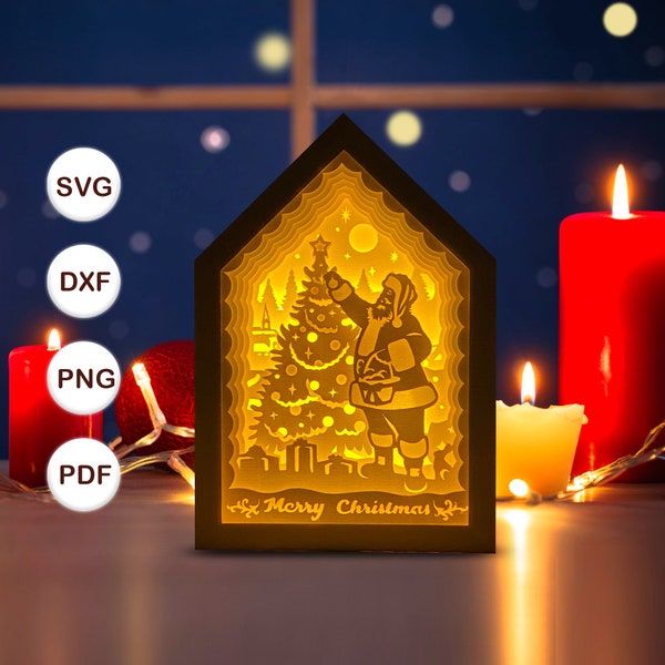 Merry Christmas 3 House Lamp Decoration, Christmas House Lanterns Shadow Box SVG for Cricut Projects DIY, Shadow Box SVG Merry Christmas 3 House Lamp Decoration, Christmas House Lanterns Shadow Box SVG for Cricut Projects DIY, Shadow Box SVG